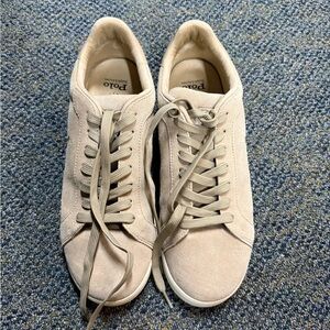 Polo Ralph Lauren Beige Suede Sneakers